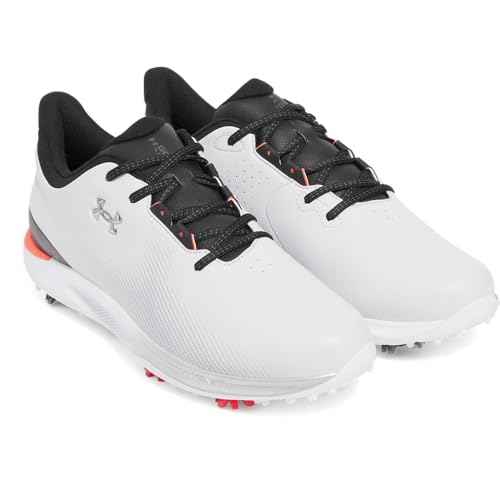 Under Armour Men's Drive Fade Golf Cleats, (100) Halo Gray/Black/Metallic Silver, 11.5, US