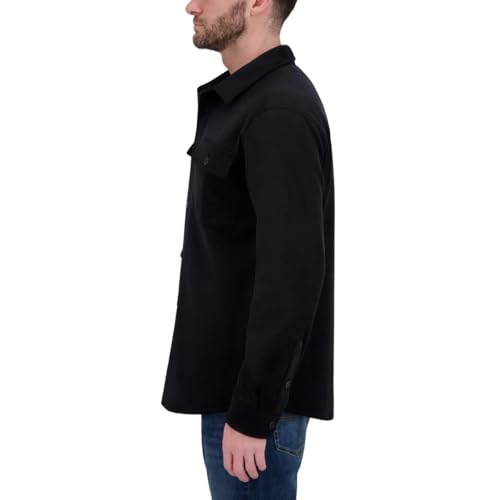 Kirkland Signature Men's Shirt Jacket – Heavyweight 2-Way Stretch Workwear, Button Closure, Long Sleeve, Casual Outerwear
