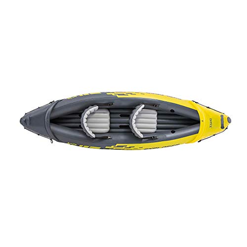 Intex Explorer K2 2-Person Inflatable Kayak with 2 Aluminum Oars and Pump and Challenger K1 1-Person Inflatable Kayak with...