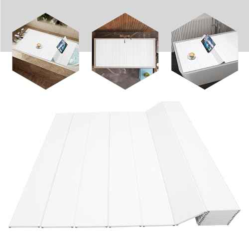 Foldable Bathtub Cover,70.9"x31.5" Shutter Bath Lid Freestanding Bathtub Covers Anti-dust Bathtubs Cover Insulation PVC Bathtubs for Home, Bathroom, Spa Experience (70.9"x31.5")
