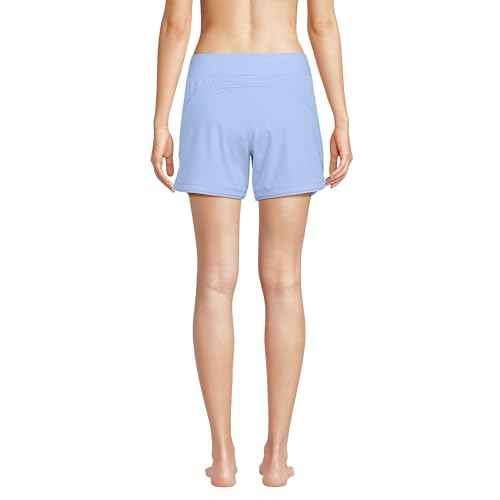 Lands' End Women's 5" Quick Dry Elastic Waist Board Shorts Swim Cover-up Shorts with Panty