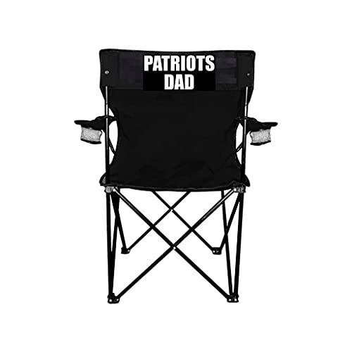 VictoryStore Outdoor Camping Chair - Patriots Dad Black Folding Camping Chair with Carry B