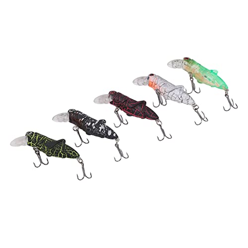 Grasshopper Minnow Hard Baits Lifelike Fishing Lure Set for Anglers Colorful Simulation Bait Fishing Adventures