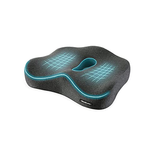Memory Foam Seat Chair Cushion for Relieves Back Sciatica Pain Tailbone Pain Coccyx Degenerating Disc Orthopedic Osteoarth...