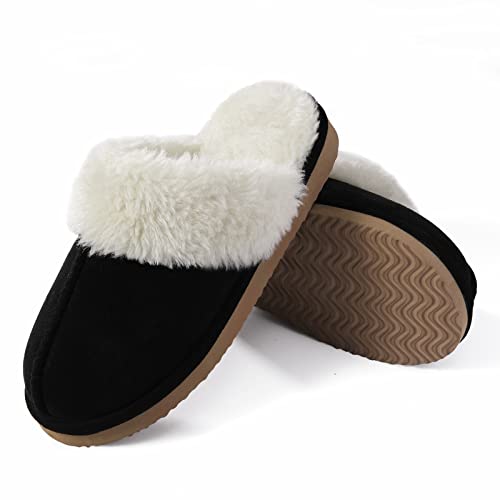 Litfun Women's Fuzzy Memory Foam Slippers Fluffy Winter House Shoes Indoor and Outdoor
