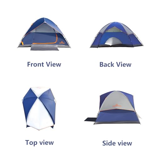 ASFANES 2-12 Person Tents for Camping Waterproof, Backpack Double Layer Tents, Perfect Picnics, Fishing and Backyard Camping