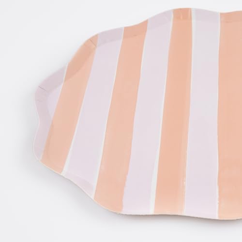 Meri Meri Pastel Striped Paper Plates (Pack of 8), Colorful & Disposable Plates for Party, Pastel Party Plates Available a...