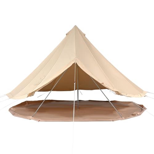 VEVOR Canvas Tent Bell, Yurt 4 Seasons for Camping with Stove Jack, Breathable Holds up to 4 People, Family Camping Outdoo...