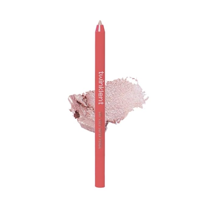 TWINKLENT Cat Eyes Super Pencil – 24-Hour Long-Lasting Waterproof Gel Eyeliner, Multipurpose Vegan Eye Makeup, Built-in Sharpener, 6 Shades (6-Chocolat Pink)