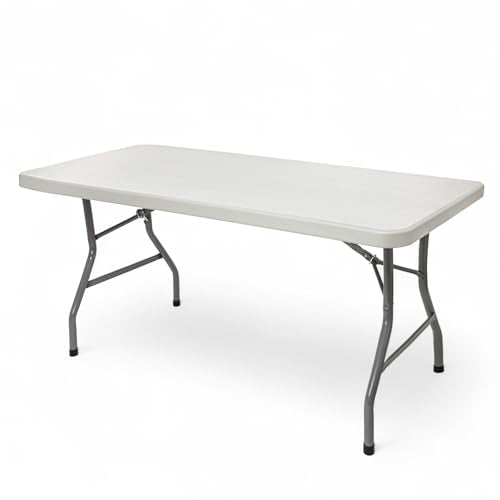 OEF Furnishings OEFBT Series Rectangular Commercial-Grade Premium Industrial Folding Table, Heavy-Duty Blow-Molded Design ...