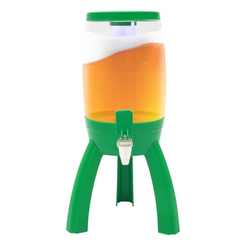 Mimosa Tower,Beer Dispenser With Ice Tube And Spigot,3l / 101.44 Oz Party Drink Dispenser With Led Light For Bar/Party,Bee...