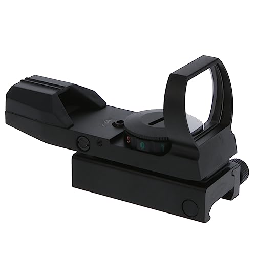Truglo Dual-Color 34mm x 24mm Hunting Shooting Durable Lightweight Compact Parallax Free Waterproof Shock Resistant Adjustable Red/Green Open Dot Sight Battery Included