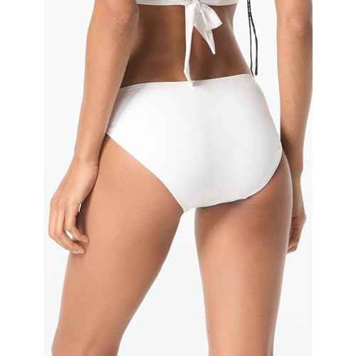 Michael Kors Womens Logo Ring Bikini Bottom
