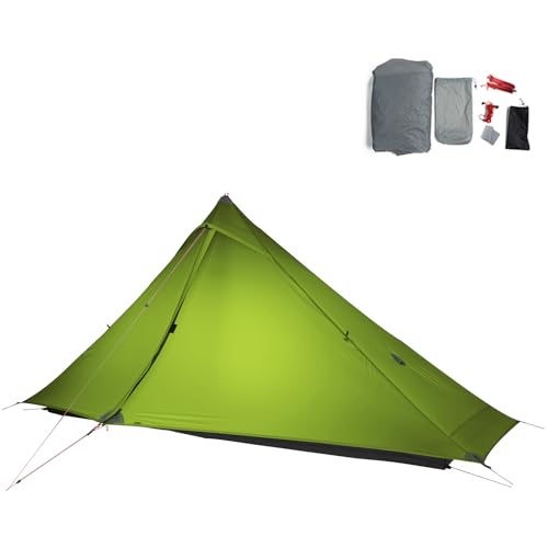Telomat 3FULGEAR Lanshan1 Pro Outdoor Ultralight Camping Tent for 1 Person 3/4 Season Professional 20D Nylon Double Sided ...