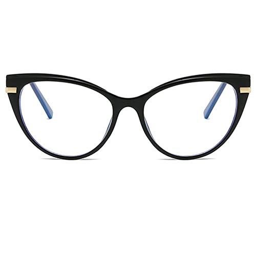 LJCZKA Blue Light Blocking Glasses Women Anti Eye satrain Computer Cat eye Eyeglasses Cateye Clear Frame