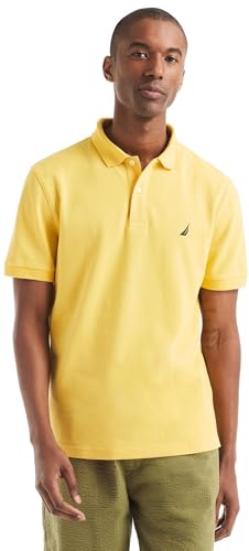 Nautica Mens Classic Fit Short Sleeve Solid Soft Cotton Polo Shirt