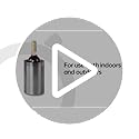 OGGI Stainless Steel Double Wall Wine Cooler - Insulated Tabletop Wine Chiller for White Wine & Champagne, Fits Most Stand...