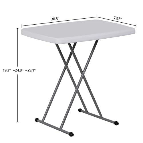 ZenStyle 3 ft Adjustable Folding Table, Indoor Outdoor Portable Plastic Dining Card Table Utility Table for Camping Dining...
