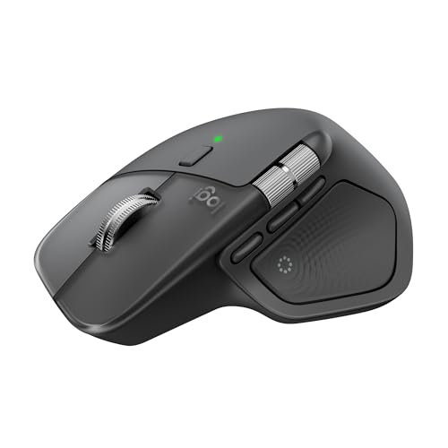 Logitech MX Master 4, Ergonomic Wireless Mouse with Advanced Performance Haptic Feedback, Ultra-Fast Scrolling, USB-C Char...