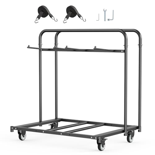 VEVOR Folding Chair Rack, 400 LBS Capacity, Heavy-Duty Chair Cart for 5 Tables+14 Chairs, Chair Storage Dolly Chair Holder...
