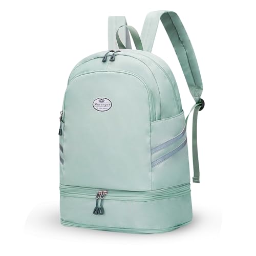 HUA ANGEL Waterproof Carry on Backpack for Men & Women Lightweight Laptop Travel Backpack with Shoe Compartment for Sports
