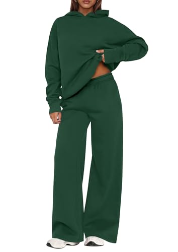 PRETTYGARDEN Womens Sweatsuits 2 Piece Set 2026 Casual Winter Long Sleeve Hoodie Loose Wide Leg Sweatpants Fall Tracksuit