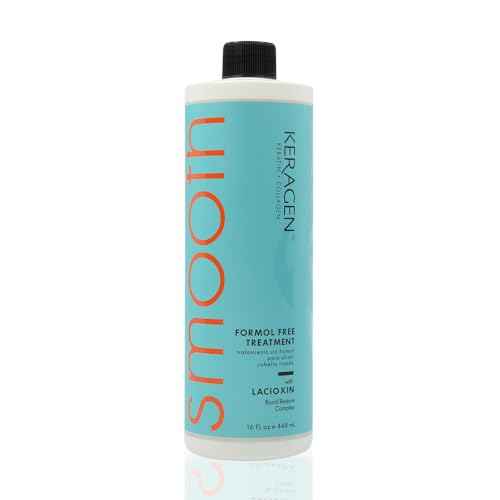 Keragen Brazilian Keratin Smoothing Treatment | Formaldehyde-Free Blowout for Frizzy, Dry, or Damaged Hair | Smooth, Silky Results | Fine to Medium Hair | 16 Oz