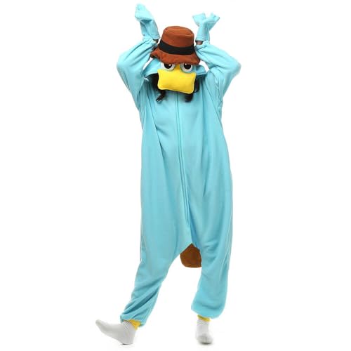 Wishliker Adult Onesie Animal Pajamas Halloween Cosplay Costumes Party Wear Blue