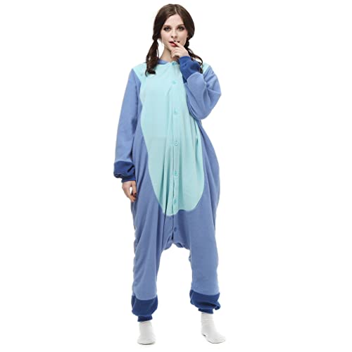 ROYAL WIND Adult Stich costume Onesie Animal Pajamas Halloween Cosplay Costumes Sleepwear Homewear Party Wear