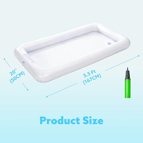 JOYIN 3-Pack Inflatable Serving Bars Cooler - Inflatable Cooler Ice Buffet Salad Serving Trays with Drain Plug, Food Drink...
