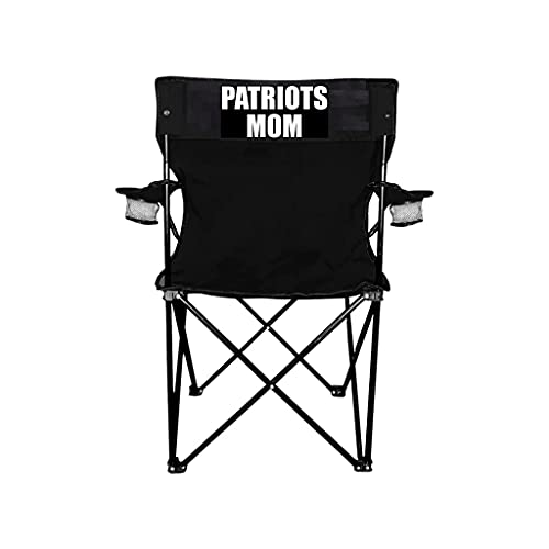 VictoryStore Outdoor Camping Chair - Patriots Mom Black Folding Camping Chair with Carry B