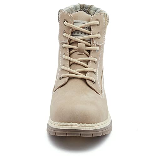 ANJOUFEMME Work Hiking Boots for Women Waterproof - Womens Outdoor Ankle Boots Lightweight Snow Winter Boots for Trekking ...