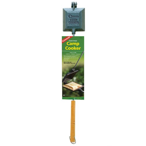 Coghlan's Cast Iron Camp Cooker - Pre-Seasoned Pie Iron Sandwich Maker with Heat-Resistant, Removable Handles, Easy-to-Cle...