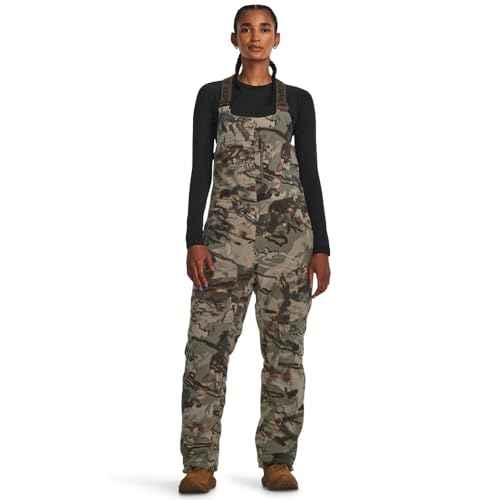 Under Armour Womens Rut Windproof Bib | Windproof Silent Microfleece Sherpa Liner | Womens Insulated Bib Overalls