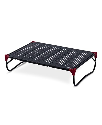 iClimb 1 Extendable Table with Hanger and 1 Anti-Sink Large Feet Chair, Ultralight Compact for Adults Outdoor Camping Back...
