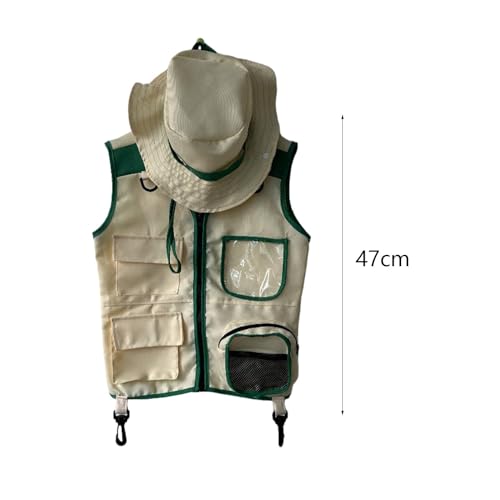 Menolana Kids Explorer Kits Fishing Vest Dress up Role Play Accessories Outdoor Adventure Vest Jungle Vest for Kids Age 3-...