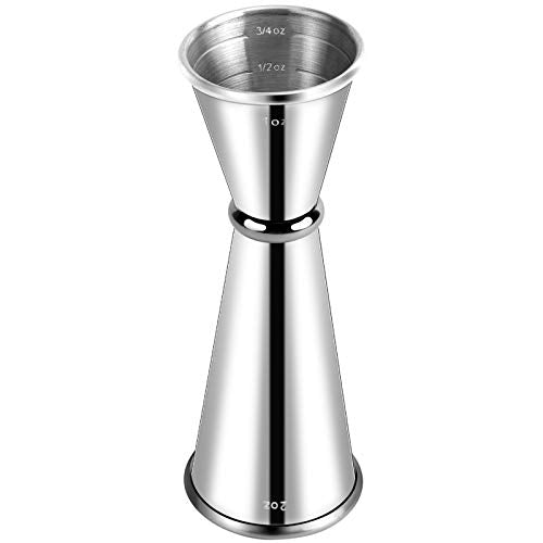 Briout Jigger for Bartending, Double Cocktail Jigger Japanese Premium 304 Stainless Steel Jigger 2 OZ 1 OZ with Measuremen...