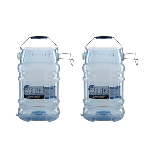 San Jamar Saf-T-Ice Ice Tote with Ice Machine Hanger for Bars, Restaurants, Kitchens, And Fast Food, Polycarbonate, 6 Gall...