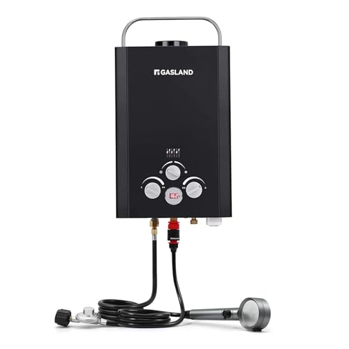 GASLAND BE158B CSA Certified Portable Tankless Water Heater – Features Digital Display & Multi-Protection, 1.58 GPM Propan...