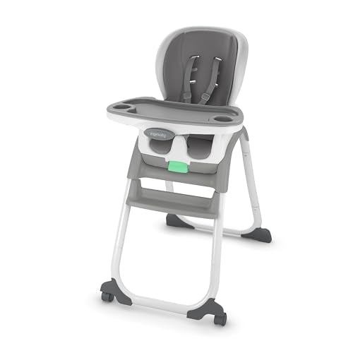 Ingenuity Full Course SmartClean 6-in-1 High Chair – SmartClean EVA Foam, 5 Point Safety Harness, 2 Dishwasher Safe Trays...