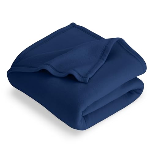 Bare Home Polar Fleece Blanket - Throw - Dark Blue - Warm & Cozy - Premium Fleece for Bed, Sofa, Camping, Travel and Cold ...