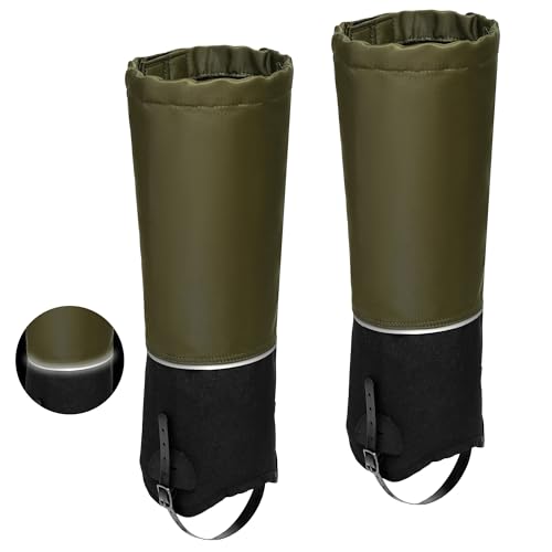 HZSMART Leg Gaiters for Men Women - Waterproof Winter Hiking Gear Upgraded TPU, Wide Size Compatibility & Reflective Strip...