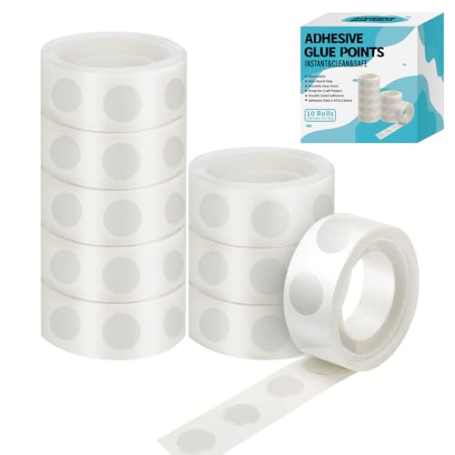 gegemaoyi 1000pcs Glue Point Clear Balloon Glue Removable Adhesive Dots Double Sided Dots of Glue Tape for Balloons Craft ...