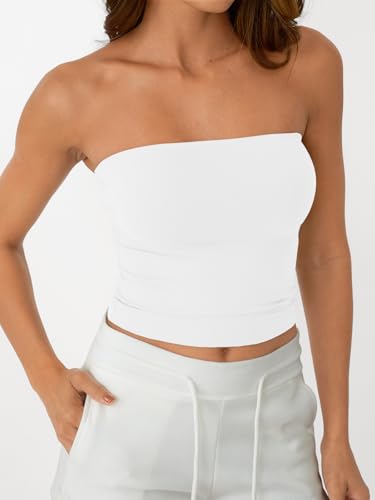 AUTOMET Tube Tops Strapless Crop Tops Basic Backless Sleeveless Bandeau Going Out Cute Summer Clothes Spring Outfits 2026