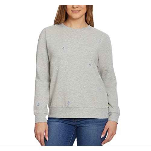 Gloria Vanderbilt Ladies' Embroidered Crewneck Long Sleeve Pullover