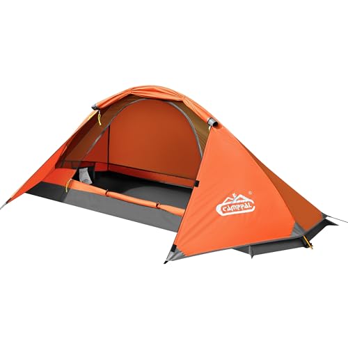 camppal 1 Person Tent for Camping Hiking Mountain Hunting Backpacking Tents 4 Season Resistance to Windproof Rainproof and...