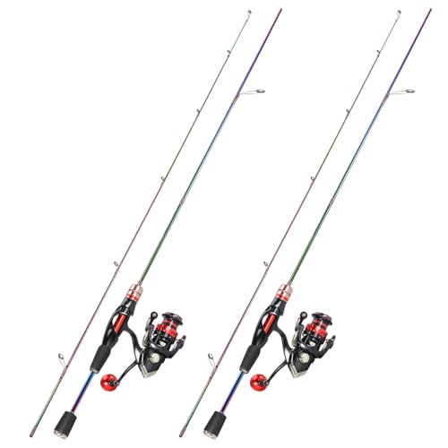 Sougayilang Spinning Fishing Rod and Reel Combo, 2-Piece 5-Foot 6-Inch Ultralight Graphite Rod, Ultra Smooth Aluminum Spin...