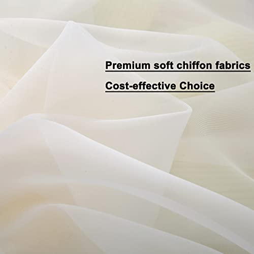 WANFASO White Canopy Bed Curtain for Queen Bed, Soft Sheer Bed Canopy Scarf for Girls Adults (Queen, White)