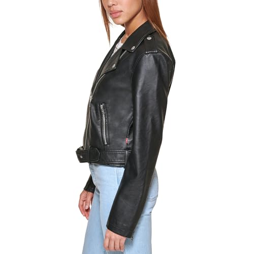 Levi's womens The Belted Faux Leather Moto Jacket (Regular & Plus Size)