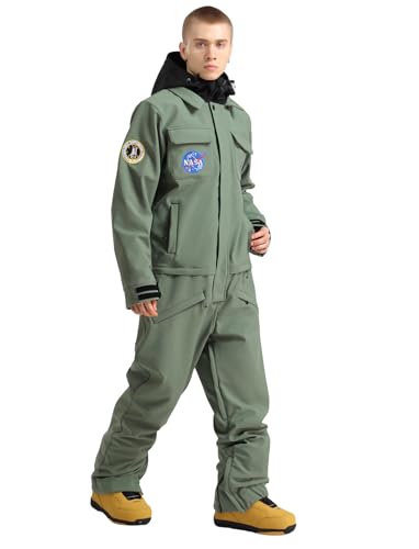 GSOU SNOW Ski Suits Women Men One Piece Snow Suits Waterproof Windproof Men Snowsuit Insulated Ski Jumpsuit for Snow Sports